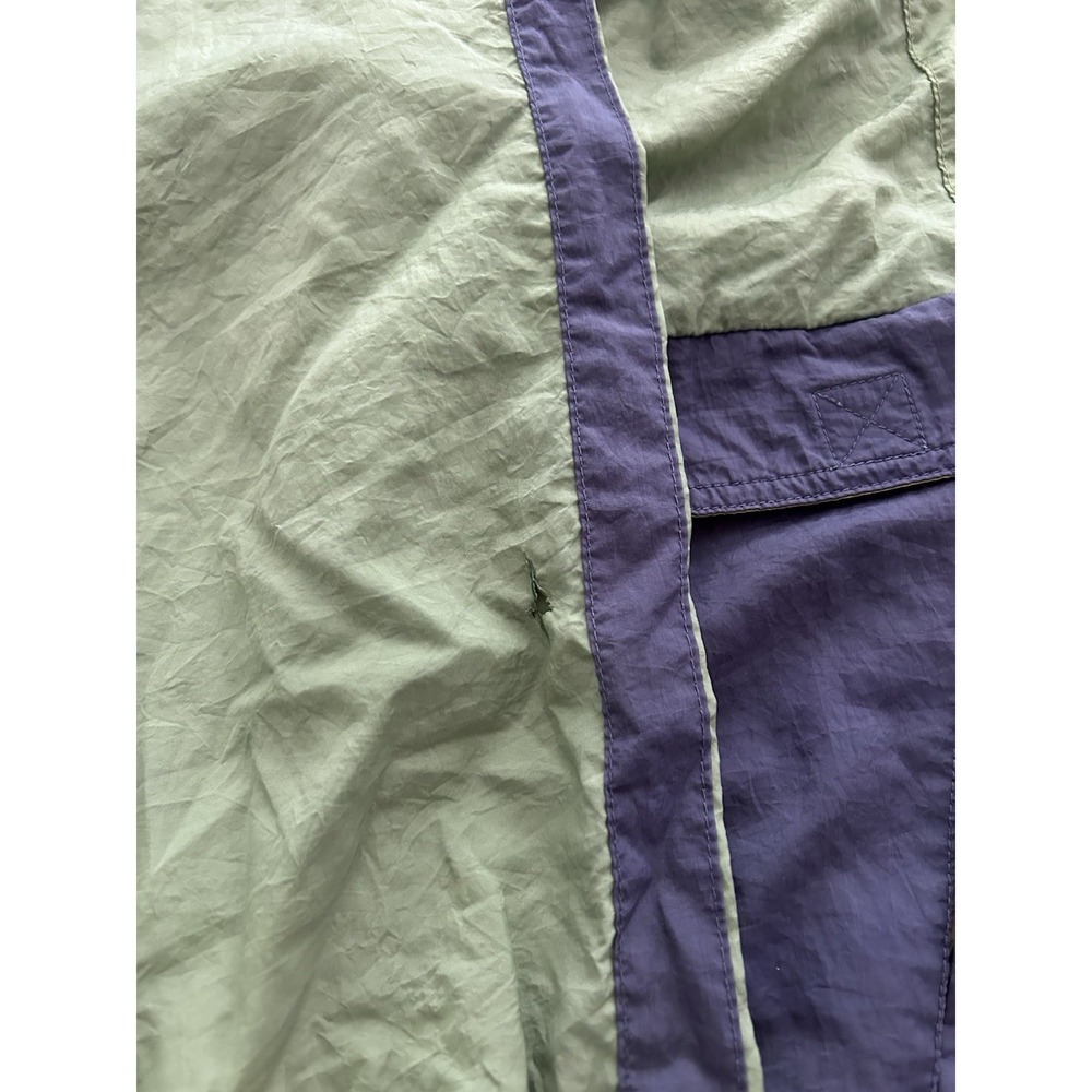 Vintage 90s Nike Big Swoosh Check Green Blue Large Windbreaker - Picture 7 of 11